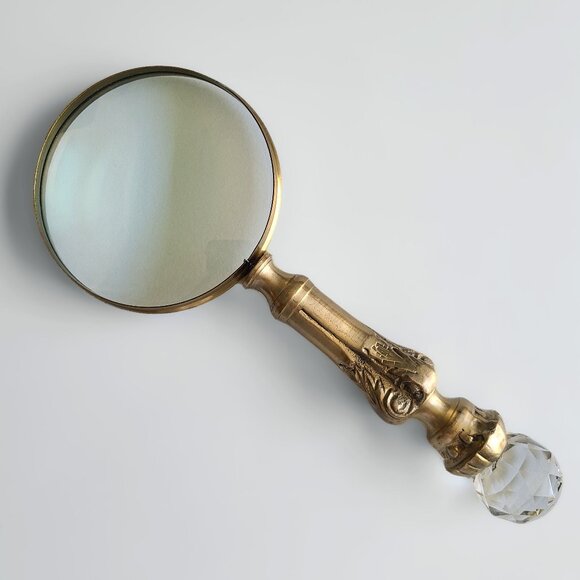 MAGNIFYING GLASS ~ Objet d’art Victorian Era Reproduction - Picture 2 of 9